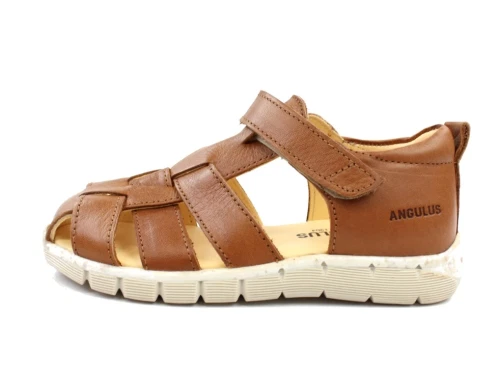 Angulus sandal cognac med velcro